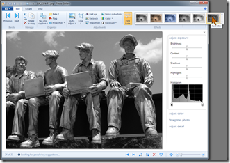 Windows Photo Gallery - Effects