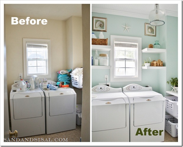 laundry room makeover before and after 