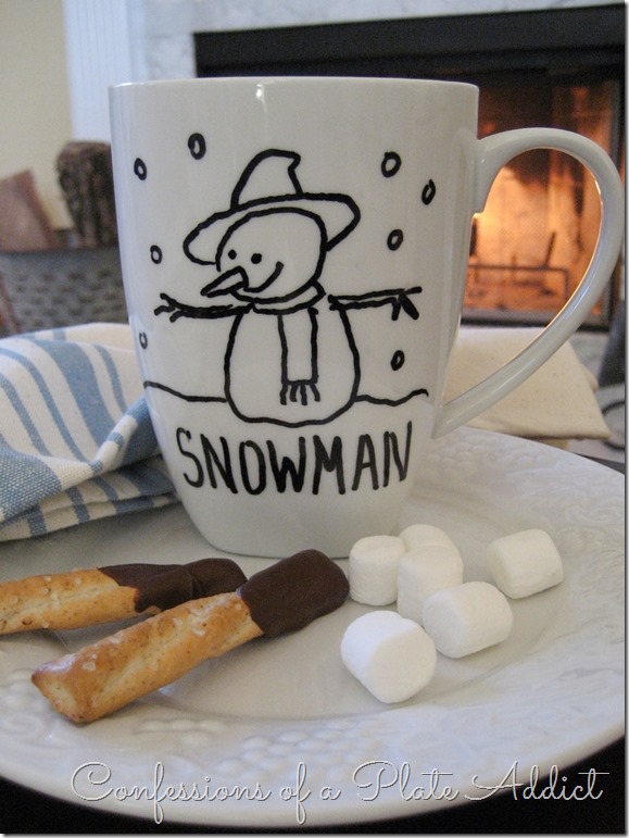 CONFESSIONS OF A PLATE ADDICT Creating a Cozy Home...DIY Sharpie Mugs Snowman