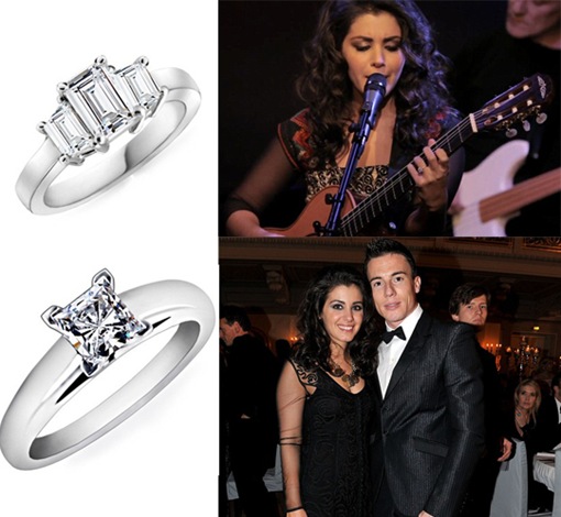 Katie Melua with Diamond Engagement Ring
