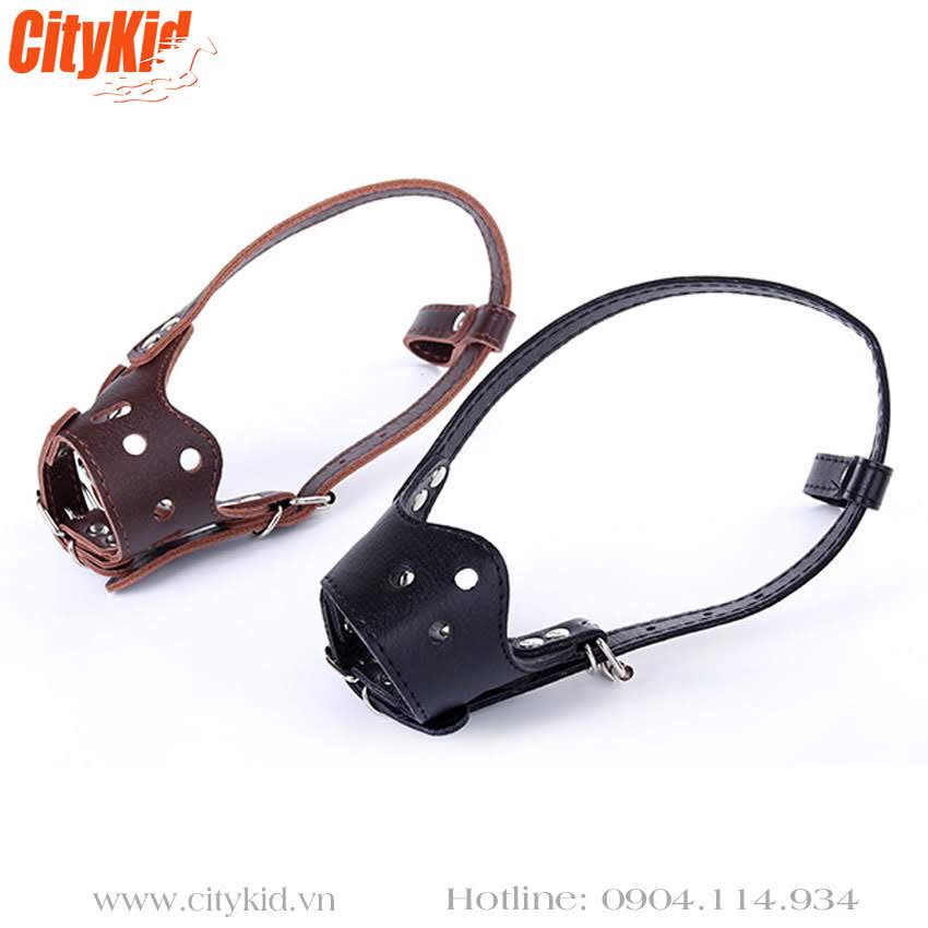 Rọ mõm chó bằng da hà nội Rọ mõm da cho chó