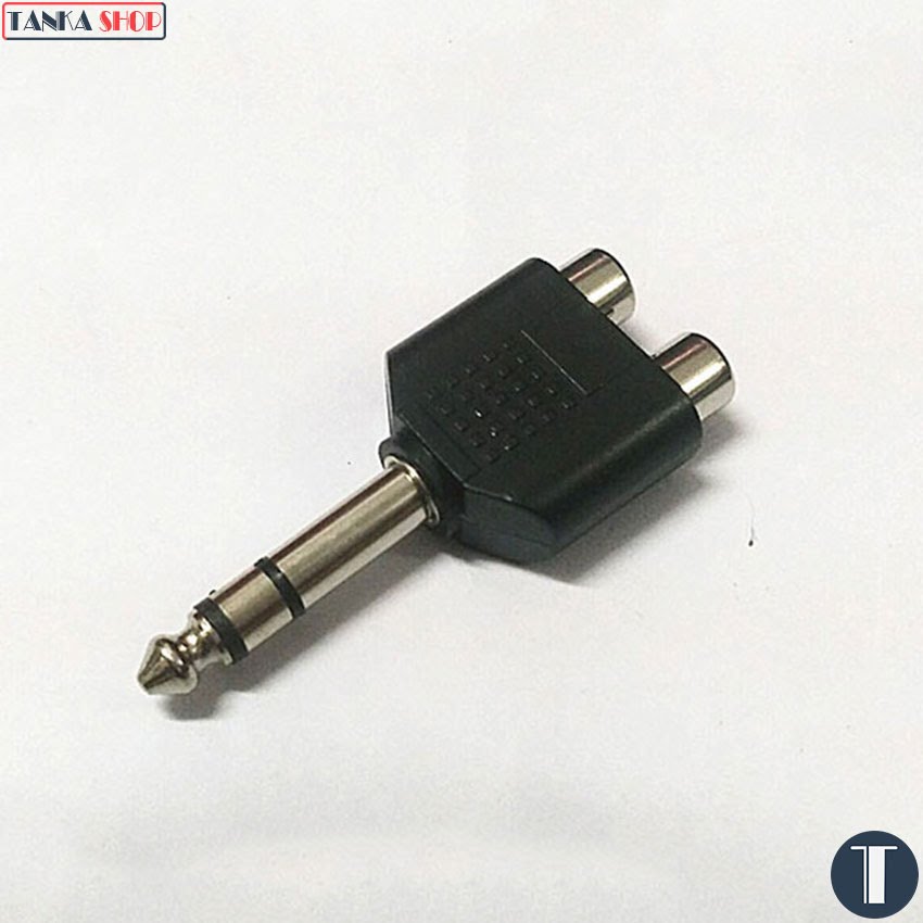 Jack gộp 2 RCA thành 6.5 mm Stereo Jack audio