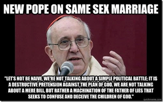 Pope francis same sex