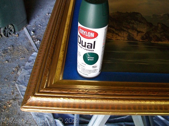 spray painted frame