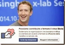 Marck Zuckerberg e il tasto Dona di Facebook