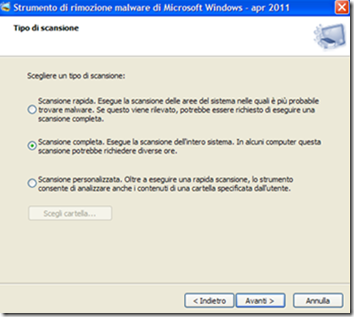 Strumento di rimozione malware per Microsoft Windows