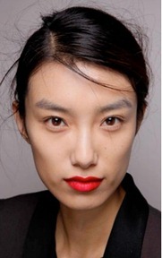 ELLIS FAAS Human Colours collection Mila Schön Milan Fashion Week fresh face makeup red lips flawless skin