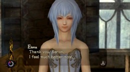 Elena agradecendo Aeron por tudo o que ele está fazendo