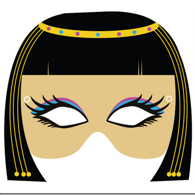 Máscara de Cleopatra para imprimir