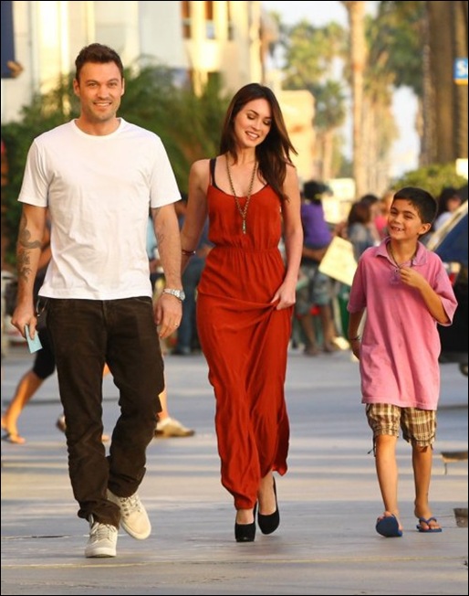 Brian Austin with Megan Fox and His Baby 