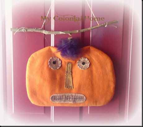 Pumpkin on door