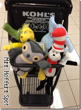 Kohl's Cares stuffed animals. $5 for a Dr. Suess