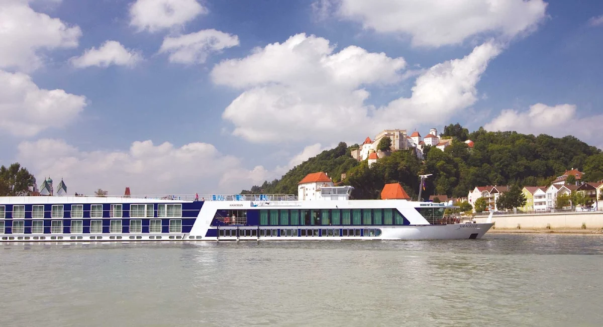 AmaCello-Exterior-Passau - Sail into the enchanting town of Passau in Lower Bavaria, Germany, and discover its hidden treasures as you sail on the Danube aboard AmaCello.