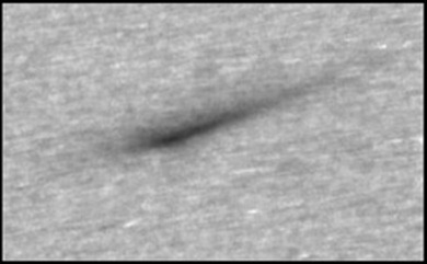 nuvem de fragmentos do cometa Elenin