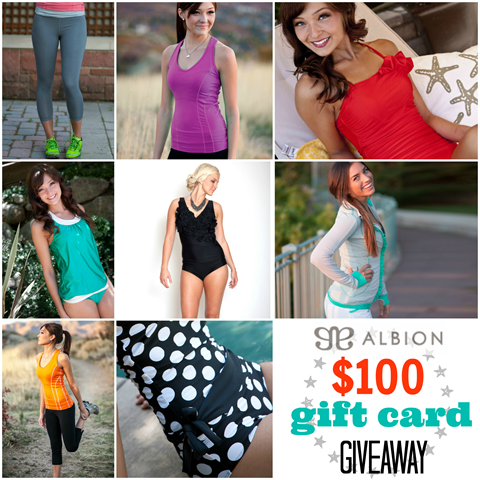 Albion Fit $100 gift card giveaway #gingersnapcrafts #giveaway