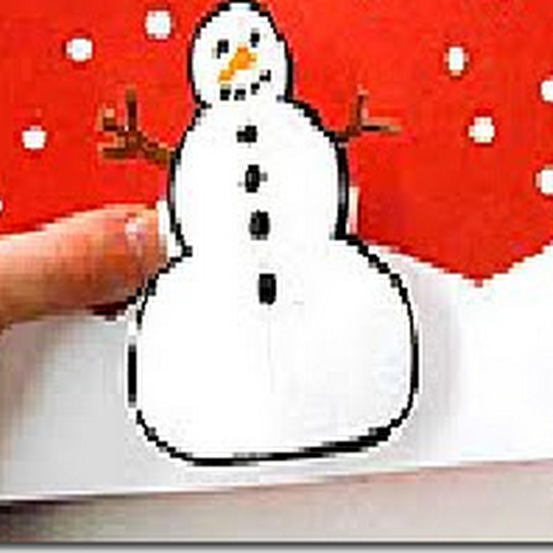 Tarjeta Navidad hombre de nieve manualidades para niños