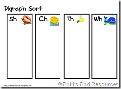 Digraph Picture Sort - FREE