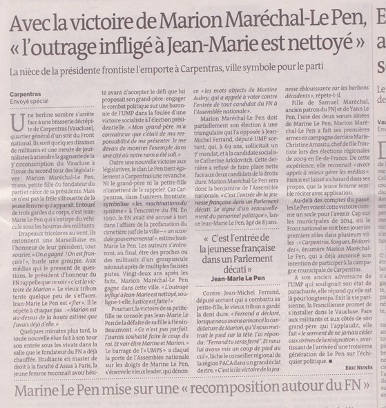 Maréchal Le Pen Carpentras