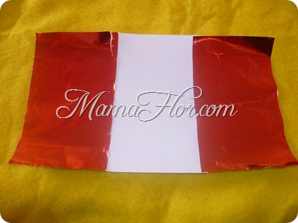 Fiesta Patrias De Perú Bandera Con Papel De Oropel Manualidades Mamaflor
