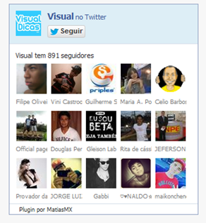 Coloque o Fan Box Twitter no seu blog (caixa de fãs do Twitter) - Visual Dicas