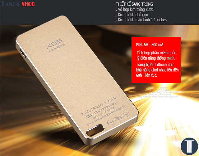 Máy nghe nhạc mp3 lossless RUIZU X05
