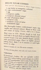 Sugar cookie recipe from Betty Crocker cookbook