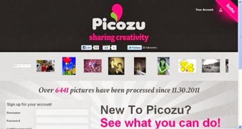 Picozu - sencillo editor online para subir y retocar imágenes