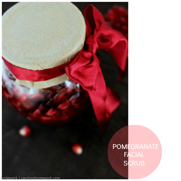 Homemade Pomegranate Facial Scrub via homework | carolynshomework.com