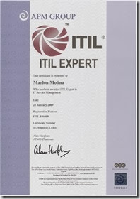 Certificado ITIL Expert