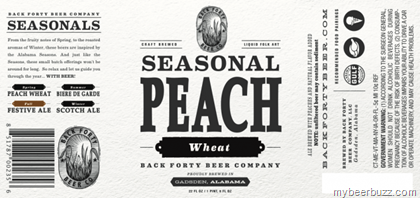 Back Forty - Peach Wheat Seasonal, Fence Post Session Ale 