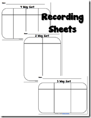 Recording Sheets