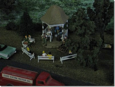 IMG_5542 Gazebo & Band on the Lewis County Model Railroad Club's HO-Scale Layout at the WGH Show in Portland, OR on February 18, 2007