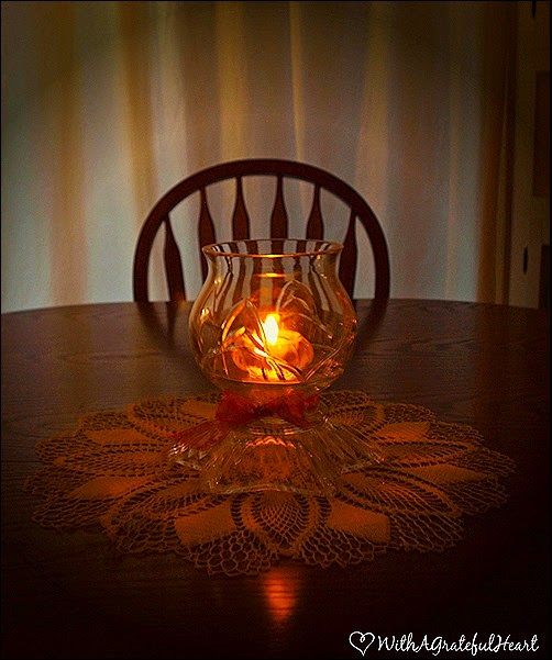 Table Candle After Dark