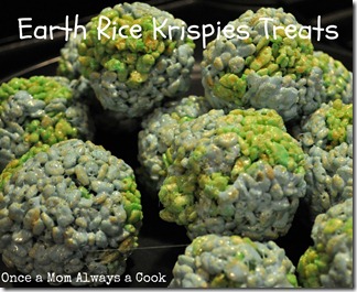 Earth Day Rice Krispies Treats