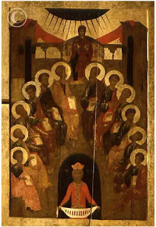 Chúa Thánh Thần hiện xuống” - Icon Byzantium - đầu thế kỷ XV