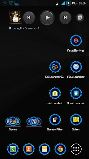 【免費個人化App】ICON PACK - Blue Fire Ring-APP點子