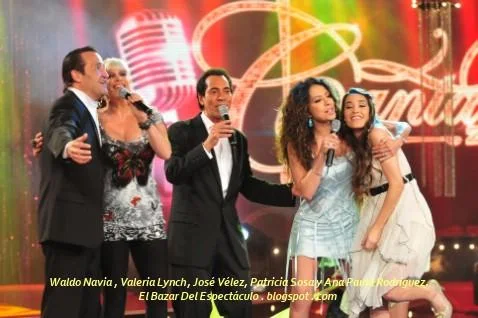 Waldo Navia , Valeria Lynch, José Vélez, Patricia Sosa y Ana Paula Rodríguez..JPG
