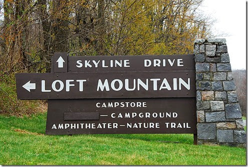 Loft Mountain Sign