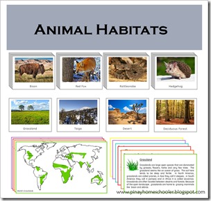 Montessori Inspired Animal World Habitats Learning Pack
