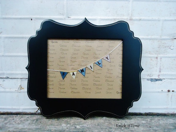family names framed print Family Names Framed Print