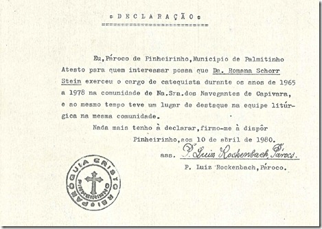 Atestado de frequência professor