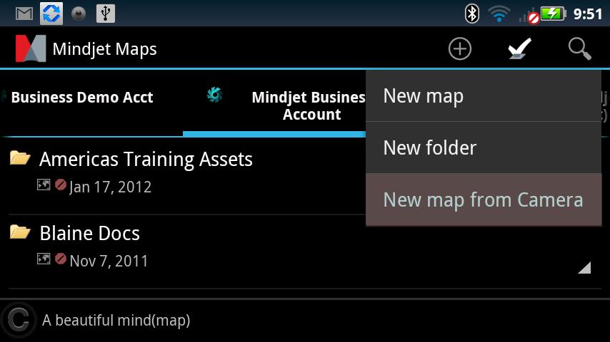 Android application Mindjet Maps for Android screenshort