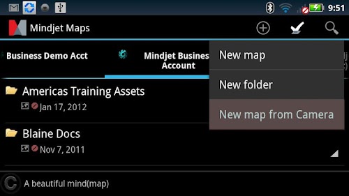 Android application Mindjet Maps for Android screenshort