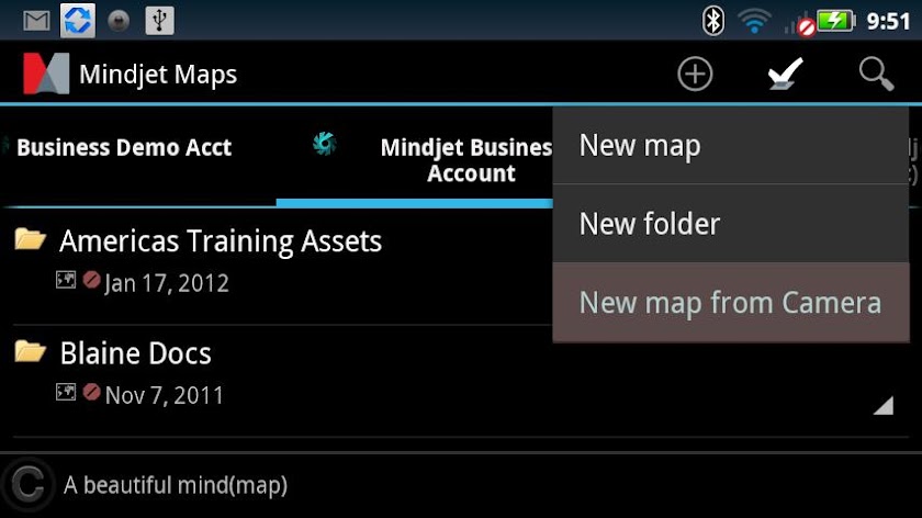 Mindjet Maps for Android Screen 1