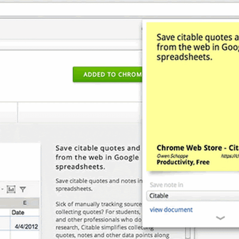 Citable: extensión Chrome para escribir notas y 