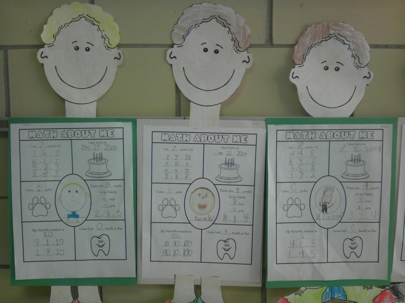 Second Thoughts - Mrs. Robb's Class: Math About Me