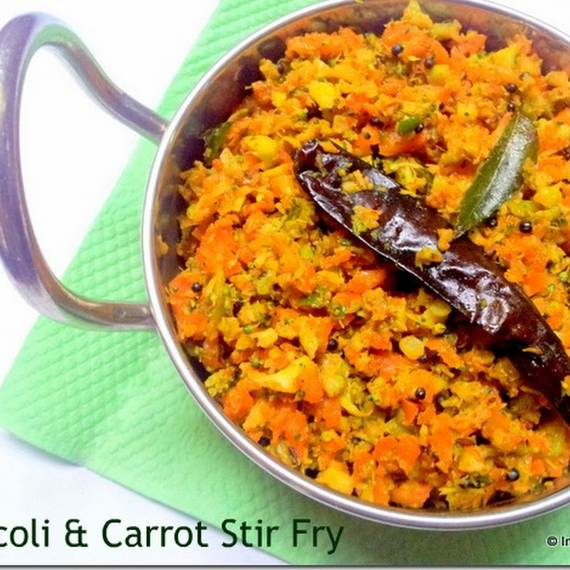 Broccoli & Carrot Poriyal | Thoran | Stir Fry