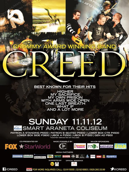 Creed Live in Manila