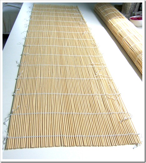 How to make a valance out of matchstick blinds