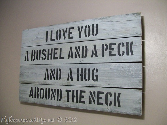 reclaimed fence sign